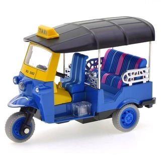 โมเดลรถตุ๊กๆ มีเสียง มีลานวิ่งได้ เสมือนจริง โมเดลตุ๊กๆ TAXIตุ๊กๆ โมเดลรถ สามล้อ รถ3ล้อ แท็กซี่ไทย 5352 #