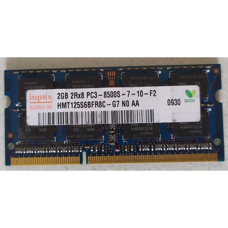 RAM 2GB Hynix PC3-8500S HMT125S6BFR8C-G7 23B201B3