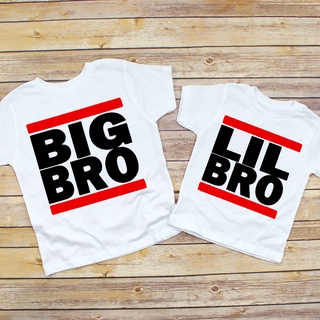 เสื้อยืดแขนสั้น พิมพ์ลาย Little Big Bro น่ารัก สําหรับเด็กผู้ชาย