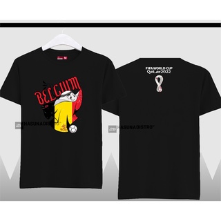 เสื้อยืด พิมพ์ลาย World Cup 2022 Country Belgium สําหรับผู้ชาย ผู้หญิง 2022S-5XL