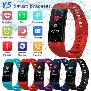 Smart Bracelet Y5 Color LCD - นาฬิกาจอสีอัจฉริยะ ระบบเต็ม นับก้าว,แจ้งแคลลอรี่,ระยะทาง,อัตราการเต้นหัวใจ,ความดันโลหิต