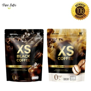 พร้อมส่ง🔥 WINK WHITE XS LATTE COFFEE &amp; BLACK COFFEE ลาเต้ กาแฟดำ ดักจับไขมัน พุงยุบ คุมหิว หุ่นดี 1 ห่อมี 10 ซอง