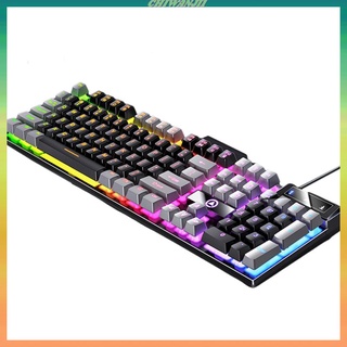 Mechanical Gaming Keyboard USB RGB Backlit for PC Game Office