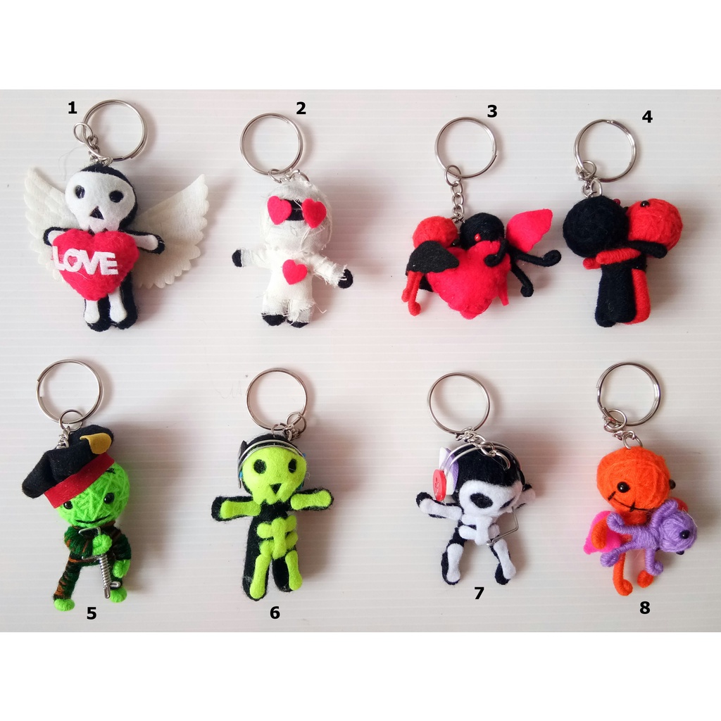 ตุ๊กตาวูดู Voodoo String Doll Keychain Figure Keyring Handcraft Gift 2