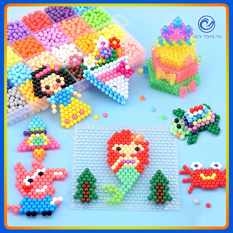 จัดส่งทันที  ลูกปัดวิเศษDiy 15สี & 24สี  ลูกปัดน้ำ เด็กๆต่อได้จุใจ ทำพวงกุญแจก็ได้ ของเล่นทำมือ ของเล่นทักษะ ของเล่นลูกป