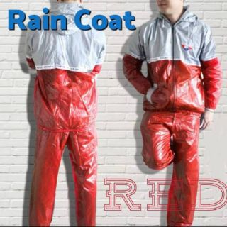 ชุดกันฝน Dragon Raincoat- REDGRAY(สีแดงเทา)ชุดซาวน่านักมวย เสื้อและกางเกง ผ้าPVC หนียว มีหมวกฮูดในตัว