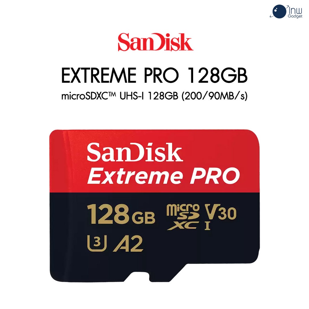 SanDisk Extreme PRO microSDXC™ UHS-I 128GB (200/90MB/s) ศูนย์ไทย