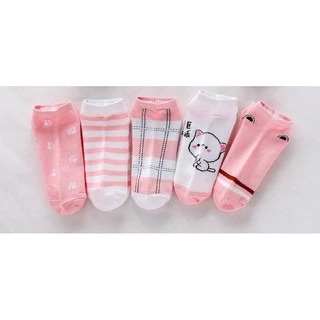 ถุงเท้าข้อสั้นผู้หญิง นุ่มสบาย ใส่สบายตลอดวัน🧦 ถุงเท้า แบบสั้น ลายแมว น้องแมว น่ารักๆ ถุงเท้าข้อสั้น ถุงเท้าแฟชั่น