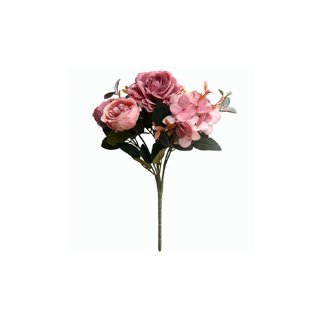 ช่อดอกกุหลาบประดิษฐ์ ไฮเดรนเยีย สัมผัสเหมือนจริง สําหรับตกแต่งบ้าน ออฟฟิศ มี 1 ช่อ