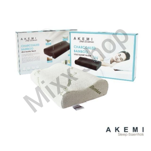 Akemi Sleep Essentials CHARCOALED BAMBOO VISCO ELASTIC MEMORY PILLOW