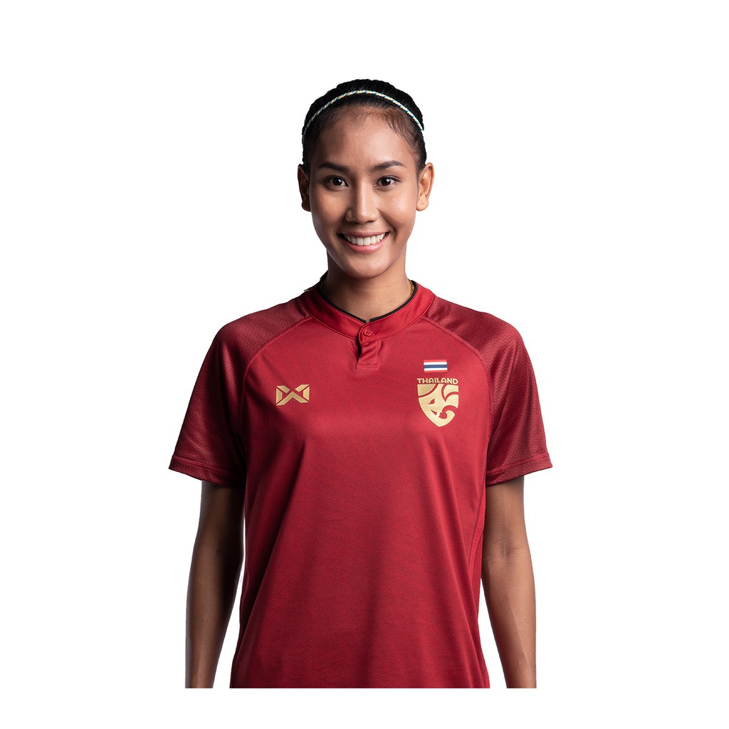 WARRIX ชุดแข่งทีมชาติไทย 2018 ผู้หญิง (REPLICA) WA-18FT52W-แดง-ดำ-(RA)