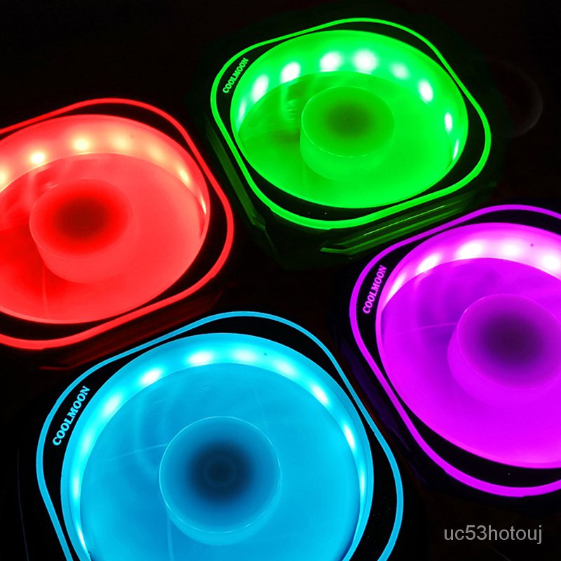 YUAN RGB Cooling Fan 120mm Addressable LED Light Remote Control for DIY ...