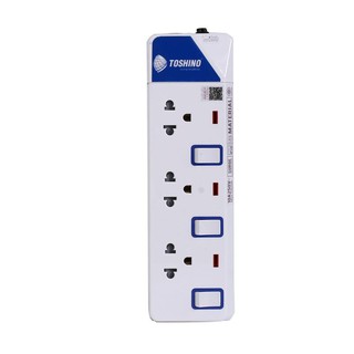 รางปลั๊ก (มอก.) 3 ช่อง VCT3x0.75 (3 เมตร) โตชิโน ET-9133-outlet power strip (TIS) VCT3x0.75 (3 meters) ToshiNo ET-913