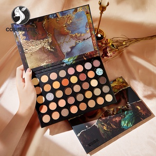 COSBEAUTY แต่งหน้า 40 สีอายแชโดว์ Palette อินซุปเปอร์ไฟร์เพิร์ลแมทแวววาวนักเรียนเดลี่เอิร์ ธ คัลเลอร์อายแชโดว์