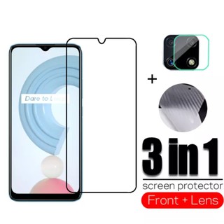 3IN1 For Realme C25 C21 ฟิล์มเลนส์กล้อง + ฟิล์มกระจกเต็มจอ+ ฟิล์มหลัง