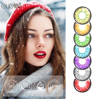 Eyebili คอนแทคเลนส์คอสเพลย์ สีแดง สีม่วง สีฟ้า สีเขียว สําหรับปาร์ตี้ฮาโลวีน