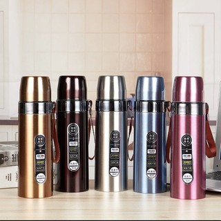 กระบอกน้ำสแตนเลสเก็บอุณหภูมิ ขนาด 500 ml กระบอกใส่น้ำเก็บอุณหภูมิ Stainless Steel Vacuum Flask Keep heat - cool