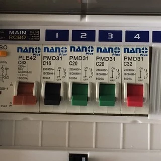 PJR **มีขายส่ง** ตู้คอนซูมเมอร์ NANO ตู้ไฟ โหลด ตู้กันดูด เมน 5 ช่อง(พร้อม RCBO+ลูกย่อย4ลูก) 32/50/63 A รุ่น NANO PLUS