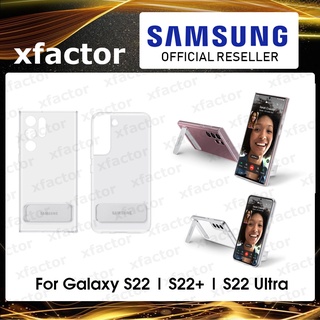 เคสโทรศัพท์มือถือ แบบใส ตั้งได้ สําหรับ Samsung Galaxy S22 S22 Plus S22 Ultra