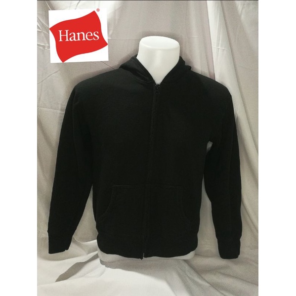 Hanes Brand_2nd hand [BK1] เสื้อคลุมมีฮู้ดกันหนาว​กันลมกันแดด​ผ้าฝ้าย​50%ผ้าโพ​ลีเอสเตอร์​50% Size S/ กระสอบนำเข้ามือสอง