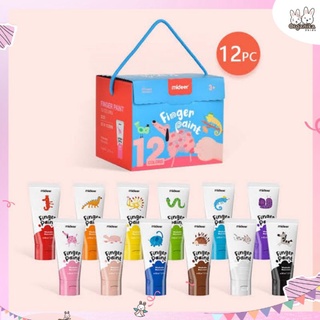 Mideer มีเดียร์ Finger Paint 12 Colors สีสำหรับเพ้นท์ศิลปะจากฝ่ามือ 12 สี MD4166