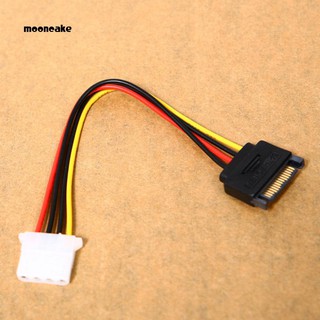 ☼Mooncake☼4-Pin Male to IDE SATA 15-Pin Female Connector Cord Power Drive Adapter Cable