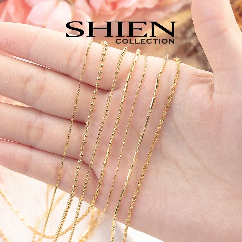สร้อยคอทองสี24K สร้อยคออิตาลี สร้อยคอเกาหลี สร้อยสีทองใส่อาบนำ้ได้ ไม่ลอก ไม่ดำ392