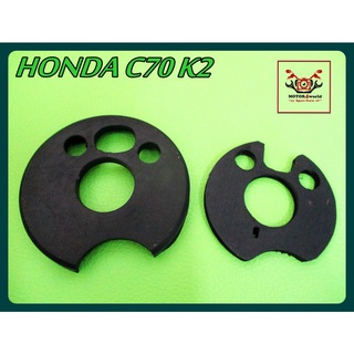 HONDA C70 C 70 K2 HANDLE BASE RUBBER "BLACK" SET (2 PCS.) // ยางรองแฮนด์ HONDA C70 K2 (เซ็ท 2 ชิ้น) สินค้าคุณภาพดี