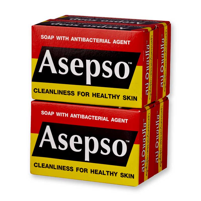 Asepso Soap Original 80 g x 4.อาเซปโซ สบู่ก้อน สูตรออริจินัล ขนาด 80 กรัม แพ็ค 4 ก้อน