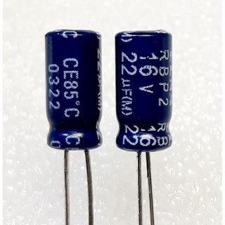 Elna RBP2 22uf 16v capacitor bipolar bp คาปาซิเตอร์ ตัวเก็บประจุ ไบโพลาร์ ไบโพล่า ไม่มีขั้ว