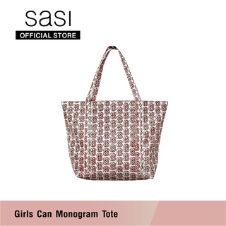 sasi ศศิ กระเป๋าทรง Tote ลายโมโนแกรม คอลเล็กชัน เกิร์ล แคน / Girls Can Monogram Tote