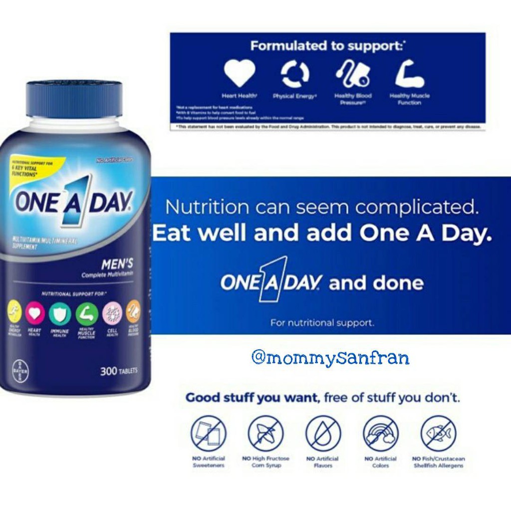 วิตามินรวมสำหรับผู้ใหญ่ One A Day Mutivitamin  for men