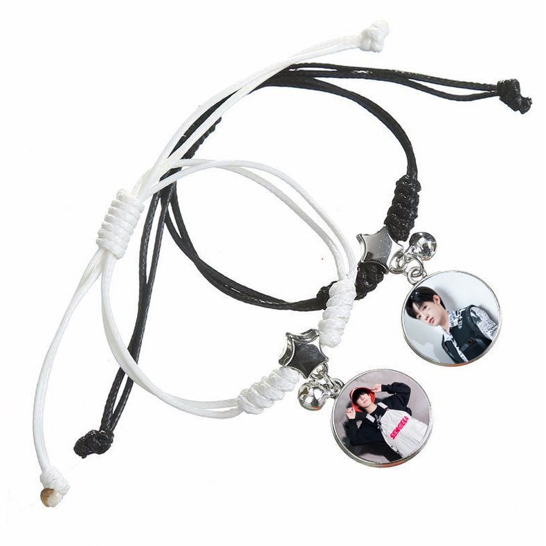 สร้อยข้อมือคู่ PRINTED WITH Truong Trach Vu Family TF Idol cpop Idol น่ารักและน่ารัก