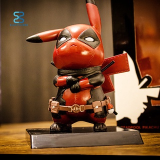 โมเดลฟิกเกอร์ Cos Deadpool Pikachu Pvc ลายการ์ตูนของสะสมสําหรับเดสก์ท็อป