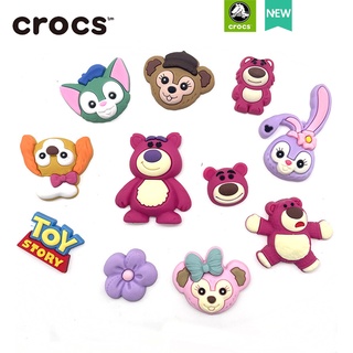 [11 ชิ้น]  crocs jibbitz อุปกรณ์เสริม หัวเข็มขัด ลายการ์ตูนหมี สตรอเบอร์รี่ สําหรับรองเท้า