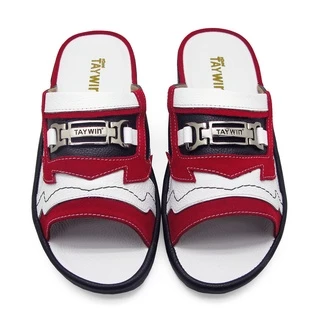 TAYWINแท้ เทวินทร์แท้ รองเท้าแตะพื้นหนา SKF-27 Size39-47 หนังกลับสีแดง-หนังปั่นนิ่มสีขาว-ปั่นนิ่มสีดำ