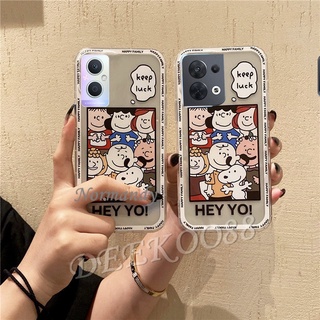 เคสโทรศัพท์มือถือ OPPO Reno 8 8Z 8Pro 5G Reno8 Reno8Z Reno8Pro Phone Cell Case Ins Cartoon Casing Cute Transparent White Frame Cover Shockproof Couple Cases Reno8 Z Pro