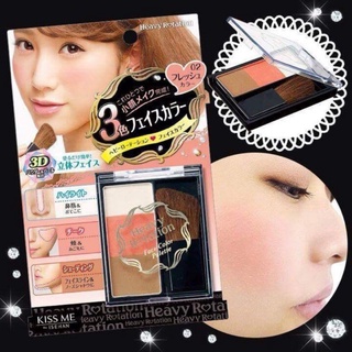 แท้💯Kiss Me Heavy Rotation Face Color Palette  3 in 1 face palette