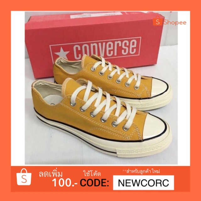 ส่งฟรีEms-Converse แท้% ขายส่ง ชุดทำงาน ชุดไปงานแต่ง CT-ALL-STAR-OX 70's +กล่อง รีวิว