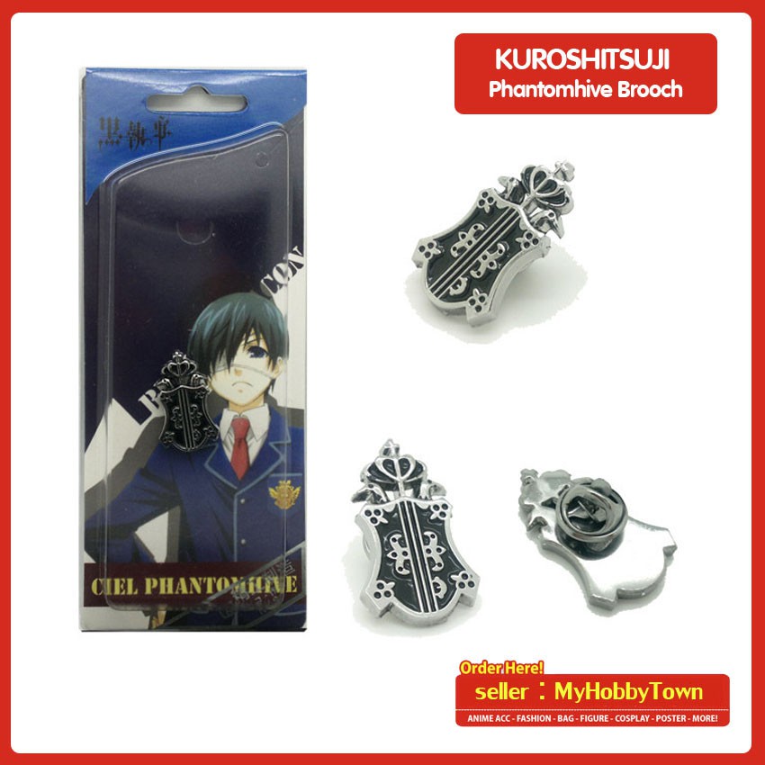 Kuroshitsuji Black Butler Anime Pin - Phantomhieve Butler Sebastian