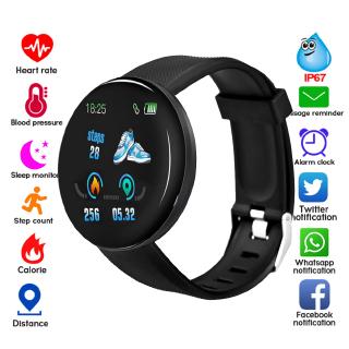 สมาร์ทดู D18 ออกกำลังกายนาฬิกา Heart Rate Monitor ความดันโลหิตออกซิเจนวัดกันน้ำ Smart Watch