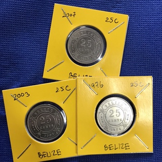 Special Lot No.60315 ปี1976-2007 BELIZE 25 CENTS เหรียญสะสม เหรียญต่างประเทศ เหรียญเก่า หายาก ราคาถูก