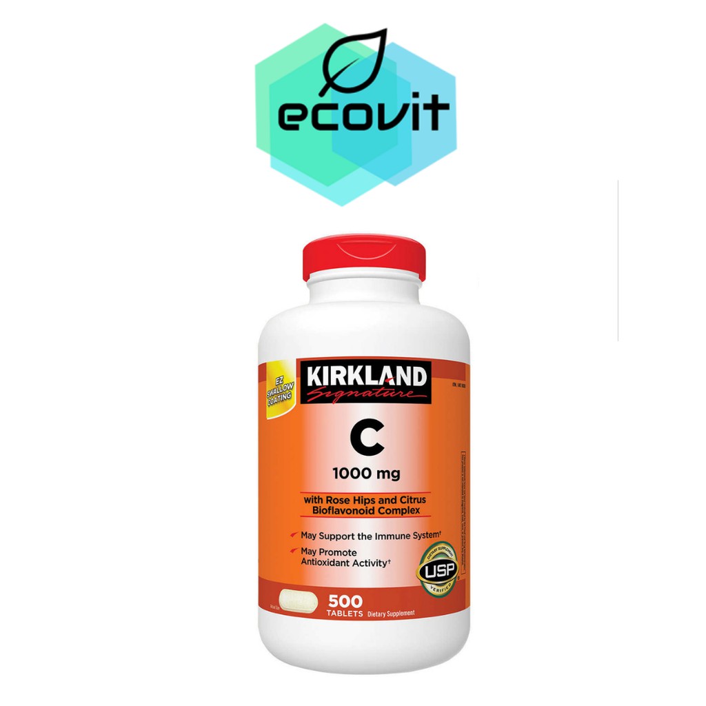 Kirkland Signature Vitamin C 1000 mg [1 กระปุก] [500 เม็ด] วิตามินซี [Exp.02/2025]