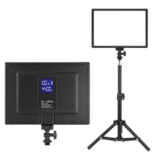 พร้อมขาตั้ง SL-192AI Dimmable LED 3200K-5600K กล้อง DSLR การถ่ายภาพแสงสำหรับ Live stream Photo Studio