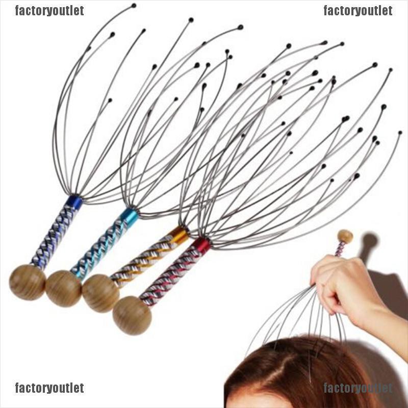 [factoryoutlet] เครื่องนวดหนังศีรษะ คอ รูปปลาหมึก แฟชั่น