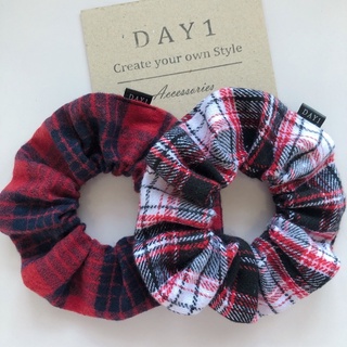 DAY 1 scrunchies โดนัทมัดผม ยางรัดผม medium size