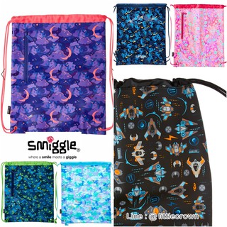 ( แท้ 100% ) กระเป๋าเป้ กันน้ำ Smiggle ของแท้ พร้อมส่งค่ะ Smiggle Drawstring Bag