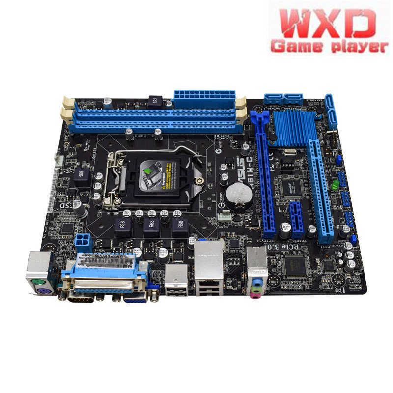 เมนบอร์ด ASUS lga1155 H61M-C lga1155 DDR3 Intel H61 16GB USB 2.0 SATA III micro ATX สําหรับ core i3-2130 usto CPU i5-3340 WD6N #4