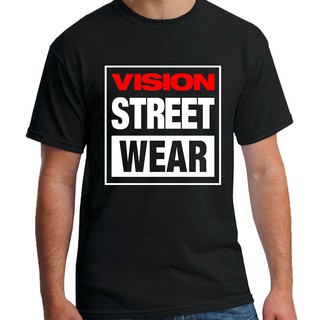 เสื้อยืดวินเทจเสื้อยืด ผ้าฝ้าย 100% พิมพ์ลาย Vision Street Wear สําหรับผู้ชาย และผู้หญิงS-5XL