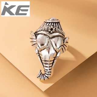 Jewelry Creative Vintage Elephant Ring Ancient Silver Exaggerated Index Finger Ring for girls